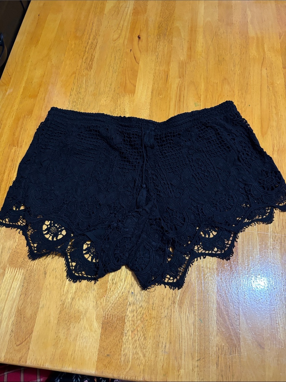 Express Black Crochet Lace Women's Shorts